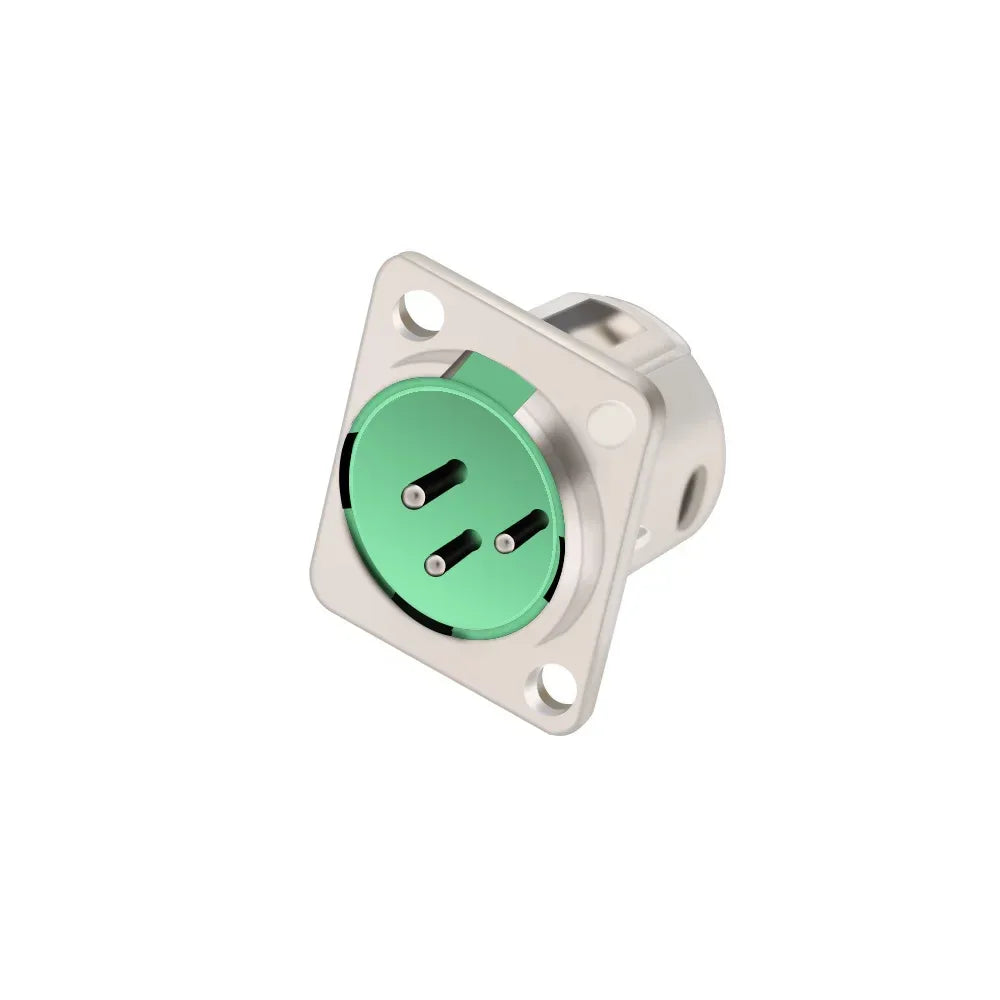 1pc 3Pin Male/Female XLR Speaker Panel Mount Chassis MIC Socket Adapter Audio Jack Connector,Zinc Alloy Shell+Copper Contact