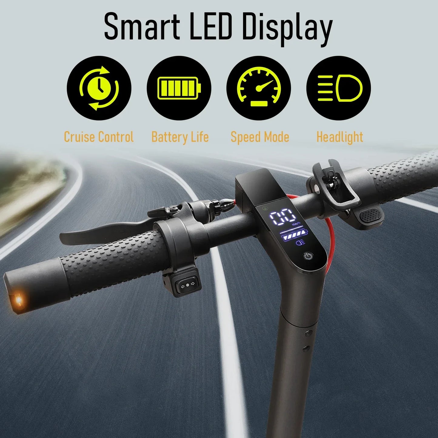 2026 New AOVOPRO P7 Turn Signal Electric Scooter 350W 8.5 Inch Tire Smart Escooter 31KM/H 36V10.5AH Electric Scooter for Adults