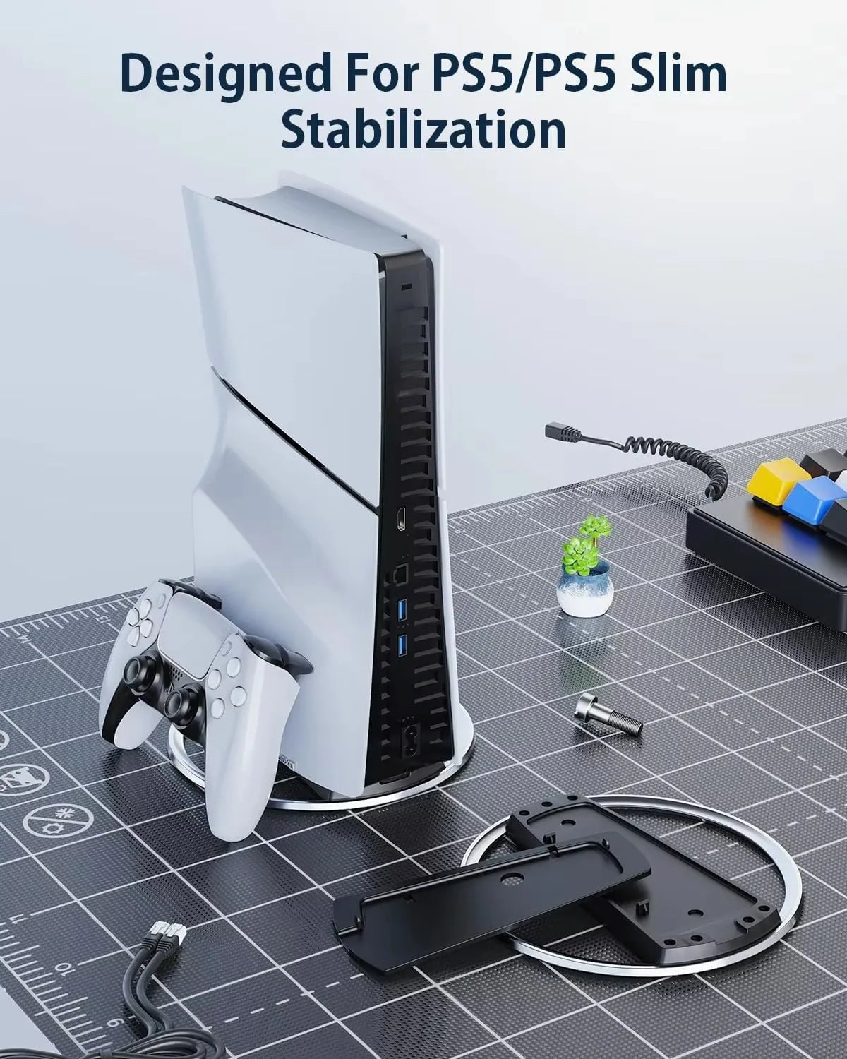 New Metal Stand Console Stand With Screws for PS5 Slim/PS5 PRO Vertical Storage Stand Gaming Accessories