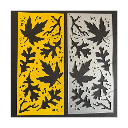 New Arrival Autumn Leaf Trees Background Metal Cutting Dies for 2025 DIY Scrapbooking Winter Frame Card Making Note Stencils