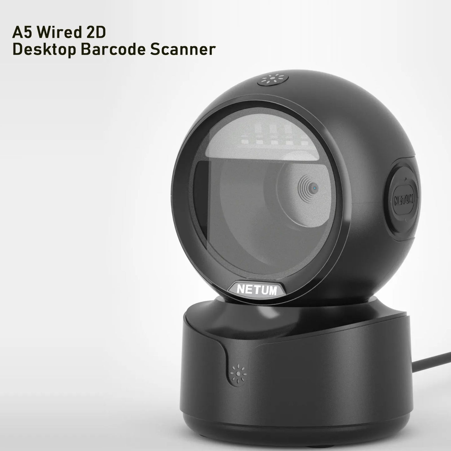 NETUM A5 2D Desktop Barcode Scanner, Omnidirectional Hands-Free Wired USB Big Barcode Reader 1D QR Screen Barcodes Scanning