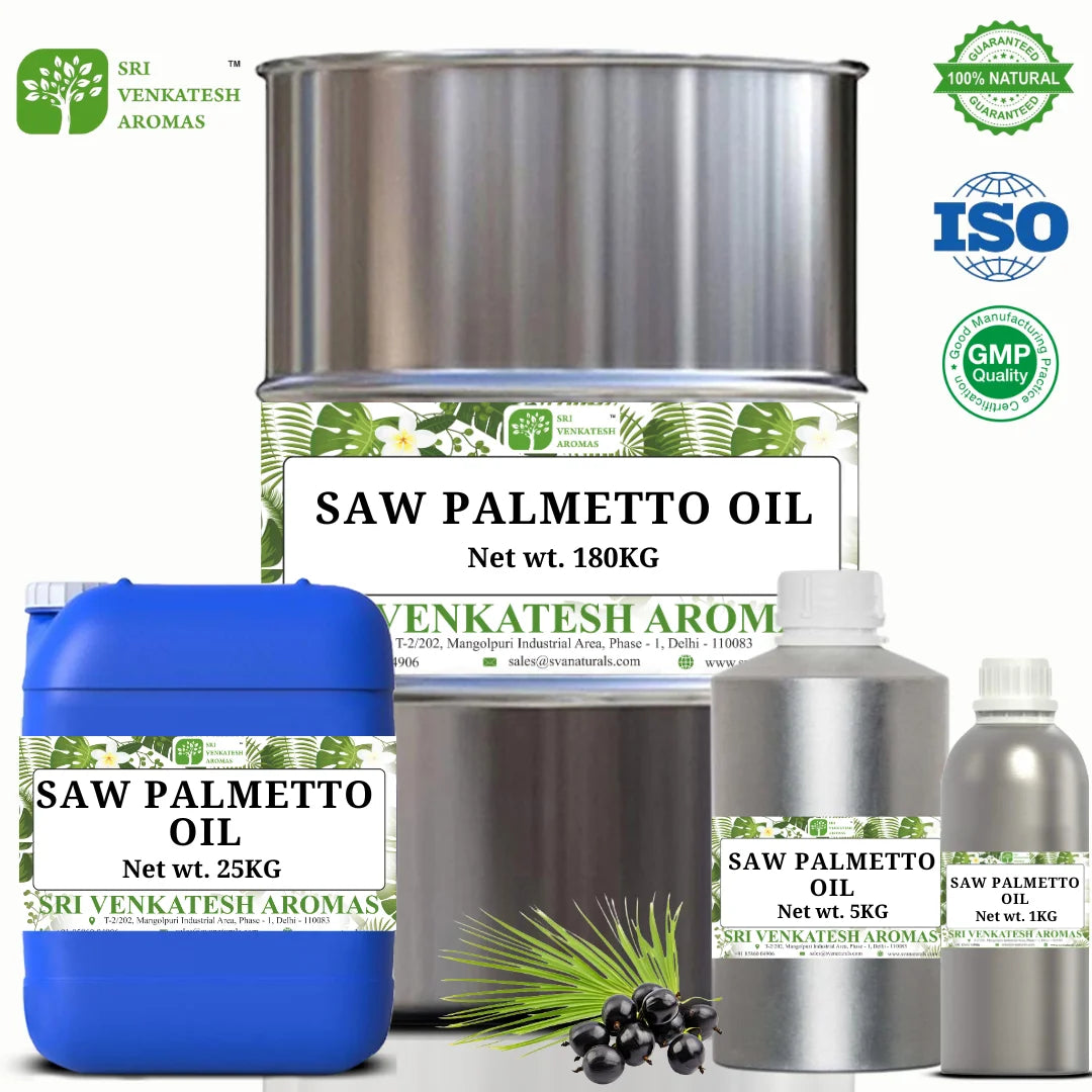 Private Label 1 KG Pure & Natural Organic Carrier Oil Saw Palmetto Essential Oil for Aroma Diffusers Uses & Skin & Hair Care Use