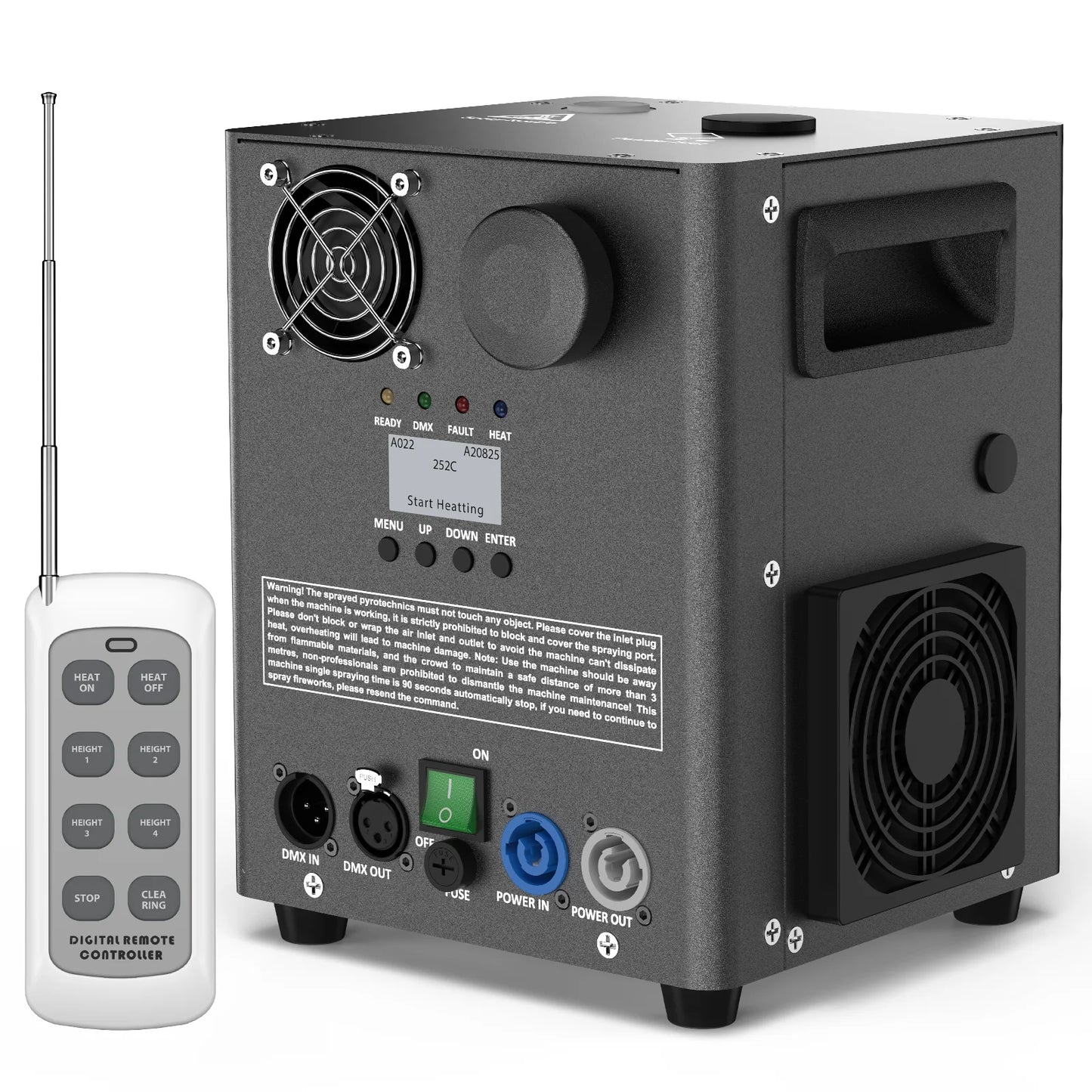 Fieryzeal 800W Cold Spark Machine Stage Equipment Cold Flame Sprayer Electronic Spark Machine DMX Control for DJ Party Wedding