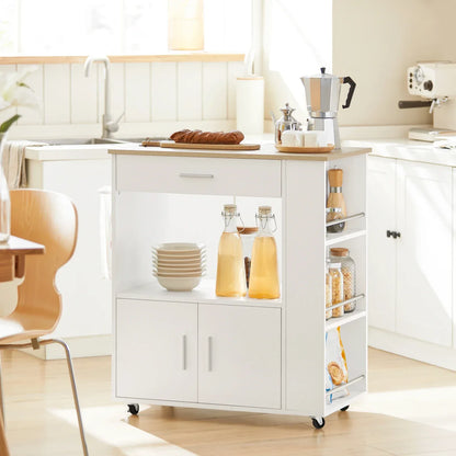SoBuy FKW113 serving trolley kitchen cart narrow kitchen island on wheels microwave wardrobe trolley for kitchen