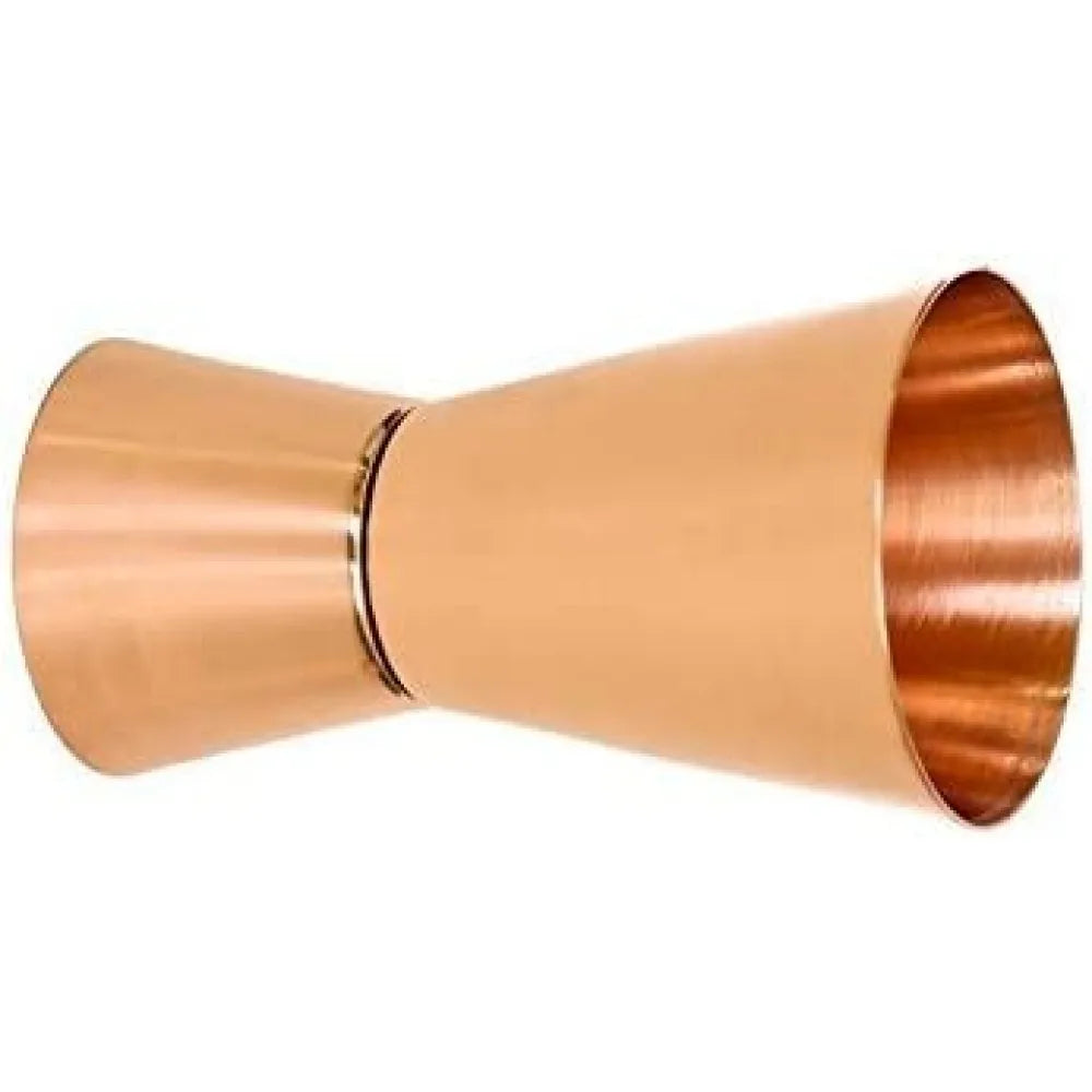 Pure Copper Double Sided Jigger Shot Glasses 2 Ounce and 1 Ounce Cocktail Measures