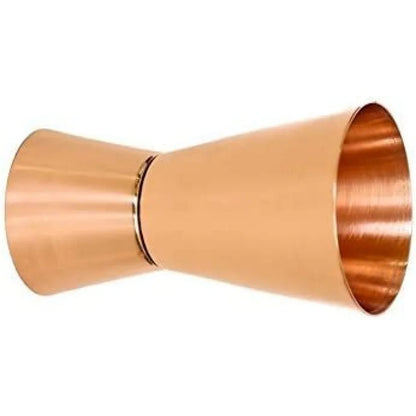 Pure Copper Double Sided Jigger Shot Glasses 2 Ounce and 1 Ounce Cocktail Measures