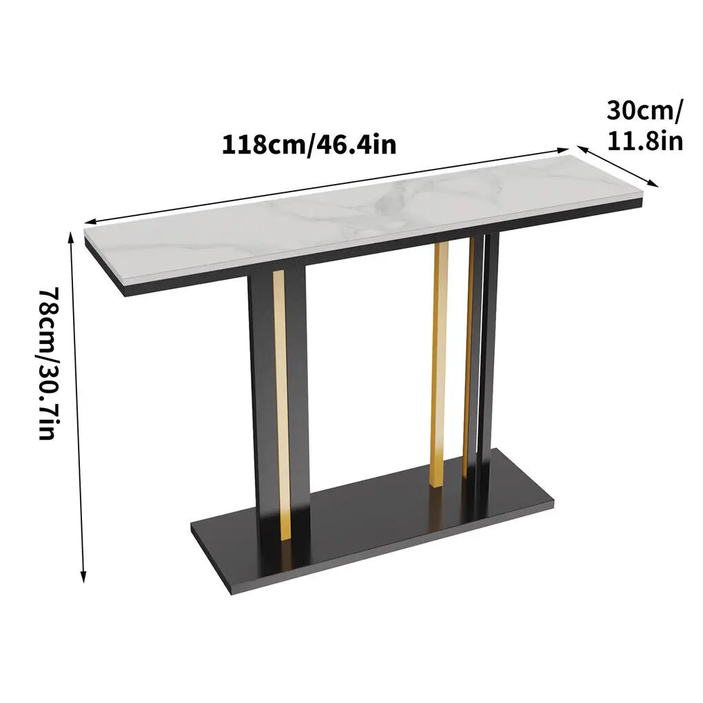 Luxury Marble Console Table for Living Room,Behind Couch Sofa,Hallway Entryway Table,Modern Narrow Furniture,Free Shipping