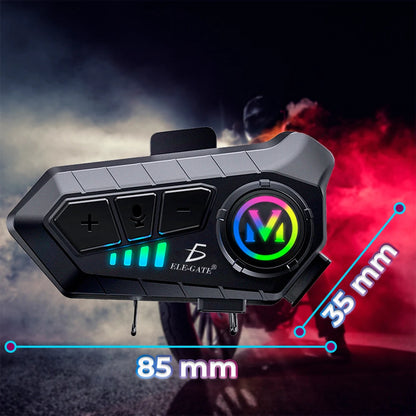 ELE-GATE Motorcycle Communication Over Ear Headset with Dual Microphones DSP & CVC Noise Cancellation New