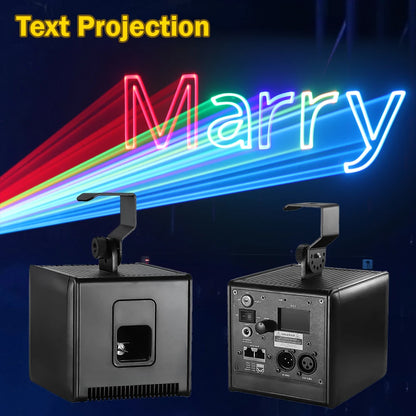 3W 20KPPS RGB Animation Laser Projector, USA Stock Fast Shipping, Bluetooth APP & DMX Control for DJ Party Wedding Club