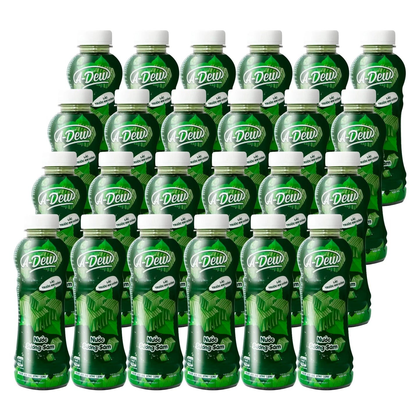 Green Grass Jelly Drink Hot-selling Green Tea Jelly Topping Bubble Milk Tea tray 24 bottles Refresh Green Grass Jelly Soft Drink