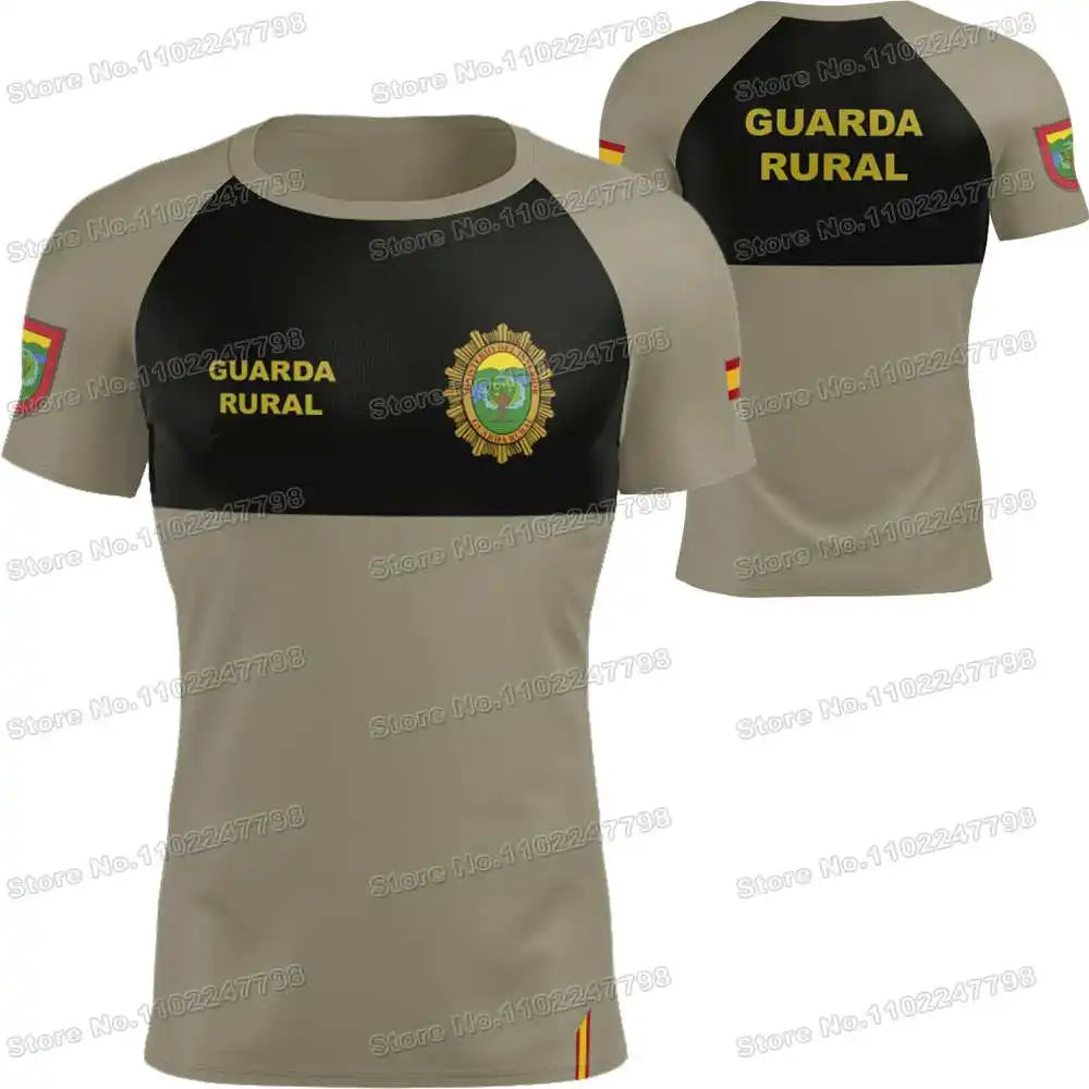 2023 Country Guard T Shirt Spain Civil Guard Outdoor Tech Shirts Men MTB Clothing Training Top Fitness Jersey Running Sportswear