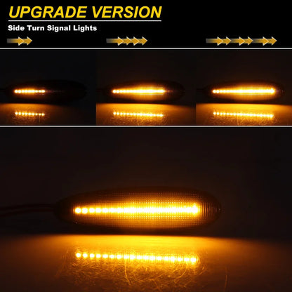 iJDM Dynamic Led Amber Side Marker Indicator Light Turn Signal Lamp For Fiat Strada Marea Bravo 99-01 Palio Albea 2002-2006