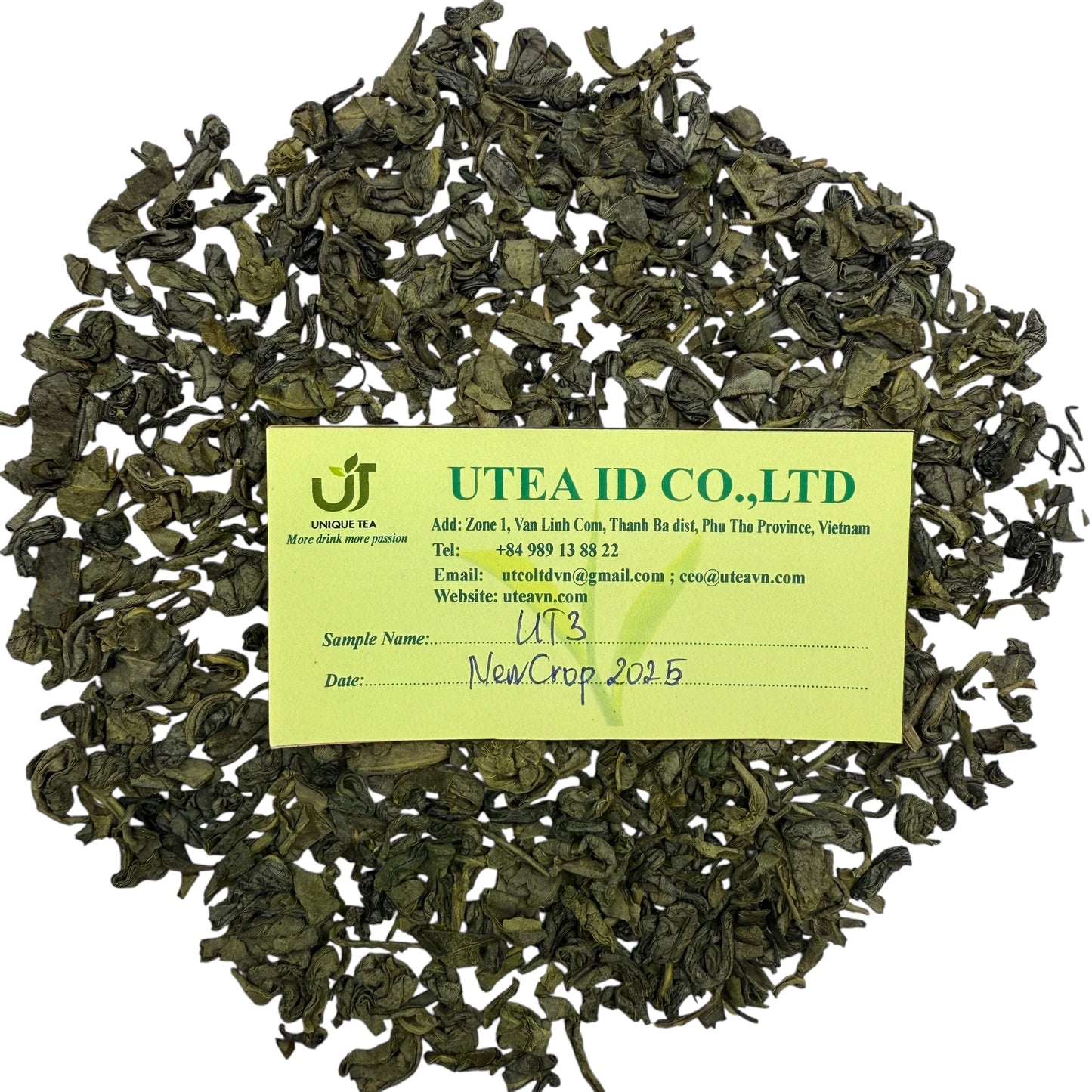 UT3 Factory Direct Bulk Supply OEM Private Label New Pure Organic Vietnam Green Tea Leaves Beverage Box & Bag Packaging