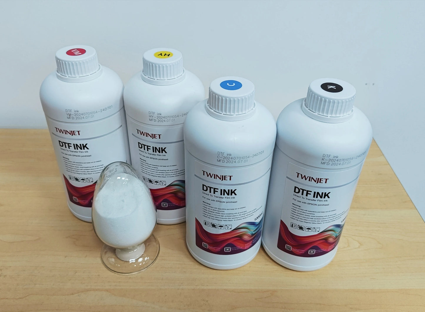 High Quality 1 Liter Bottle Dtf Printer Textile White DTF Ink for Eps I3200 Head