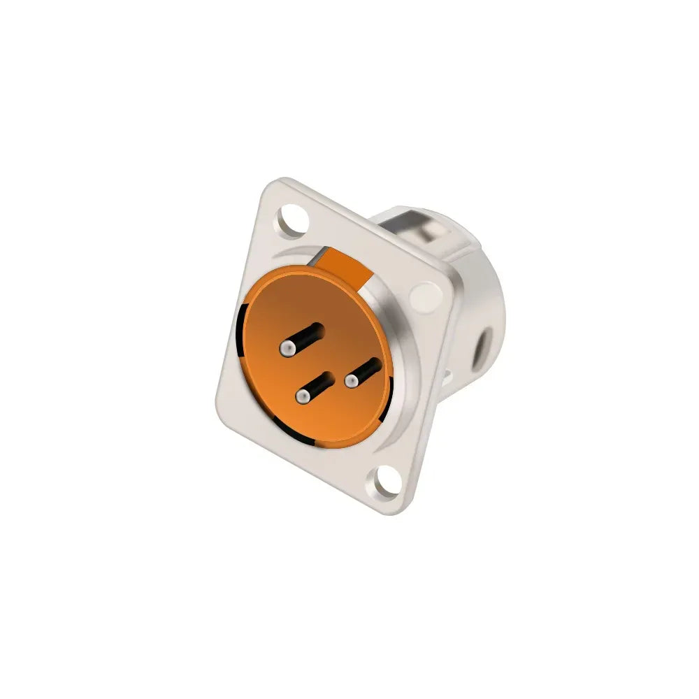 1pc 3Pin Male/Female XLR Speaker Panel Mount Chassis MIC Socket Adapter Audio Jack Connector,Zinc Alloy Shell+Copper Contact