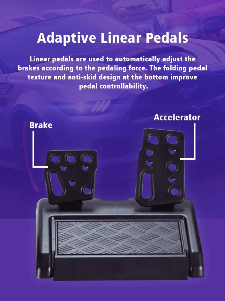 7 in 1 Racing Game Steering Wheel Vibration Controller Simulation Racing Pedals for switch/xbox 360/xbox one/pc/ps4/3/Android