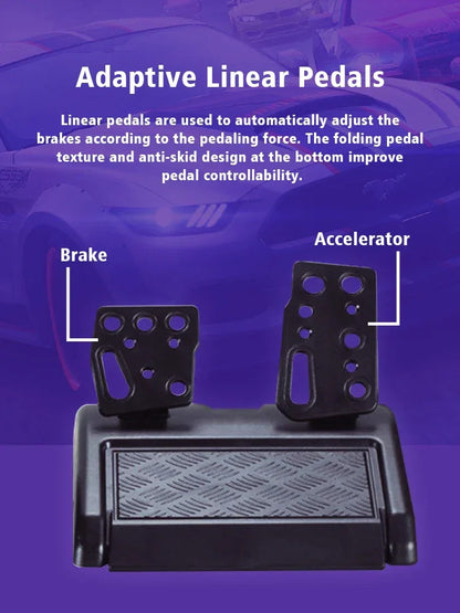 7 in 1 Racing Game Steering Wheel Vibration Controller Simulation Racing Pedals for switch/xbox 360/xbox one/pc/ps4/3/Android