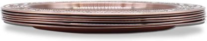 Disposable Iron Copper Finished Round Dinner Plate Chargers Decorative Serving Tableware for Dining