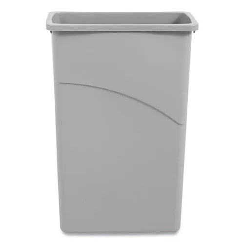 Boardwalk 23 Gallon HDPE Slim Waste Container Large Gray PP Material for Office Kitchen Outdoor Public Space Restaurant Use