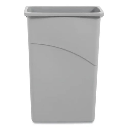Boardwalk 23 Gallon HDPE Slim Waste Container Large Gray PP Material for Office Kitchen Outdoor Public Space Restaurant Use