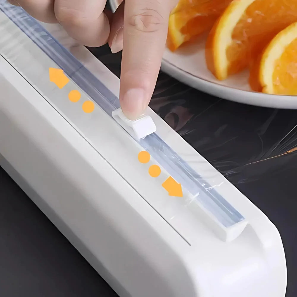 Plastic Cutter Adjustable PVC Film Discard Dispenser with Sent Sealing