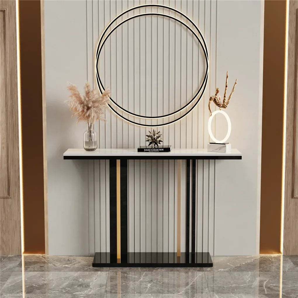 Luxury Marble Console Table for Living Room,Behind Couch Sofa,Hallway Entryway Table,Modern Narrow Furniture,Free Shipping