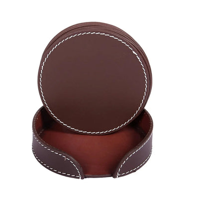 Best Price Premium Quality Business Gift Leather Coasters Set and Coffee Table Mat Cup Coasters Table Decoration Accessories