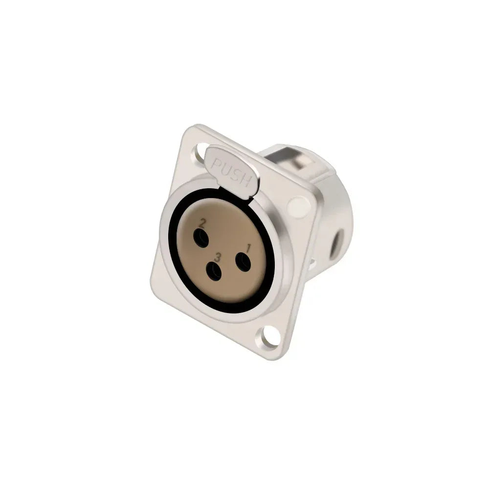 1pc 3Pin Male/Female XLR Speaker Panel Mount Chassis MIC Socket Adapter Audio Jack Connector,Zinc Alloy Shell+Copper Contact