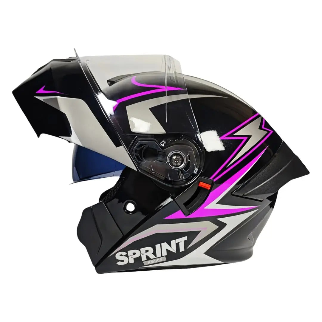 New ABS Modular Full Face Dual Visor Moto Helmet LED Tail Lights Dirt Bike Racing Casco for Men Women Motorcycles Helmets
