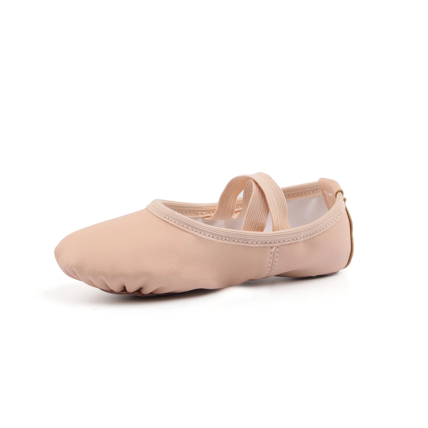 EU in Stock Spot Pink Sports Ballerina Dance Shoes Cross Straps Elastic PU Leather Ballerina Shoes