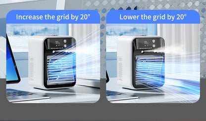 Portable Mini Air Conditioner for Dormitory | Fast Cooling Ultrasonic Nano Mist LCD Display Rechargeable Portable Outdoor Cooler