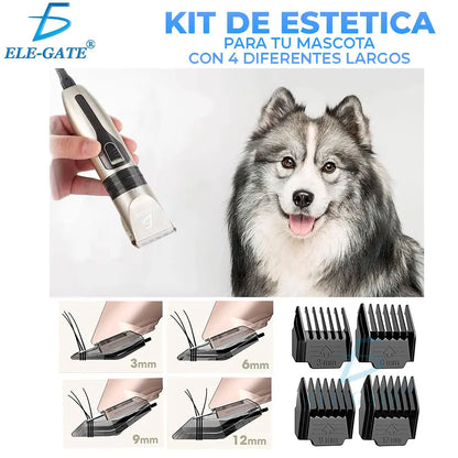 ELE-GATE Rechargeable Automatic Pet Dog Hair Trimmer Shaver Clippers Blades Modern MAS.18 Model 110-240V Customizable Size