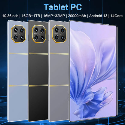 Global Version 10.36 Inch 14 Core 20000mAh New 5G Tablet 16GB+1TB Dual SIM Android 13.0 16MP+32MP Camera Bluetooth WiFi GPS WPS
