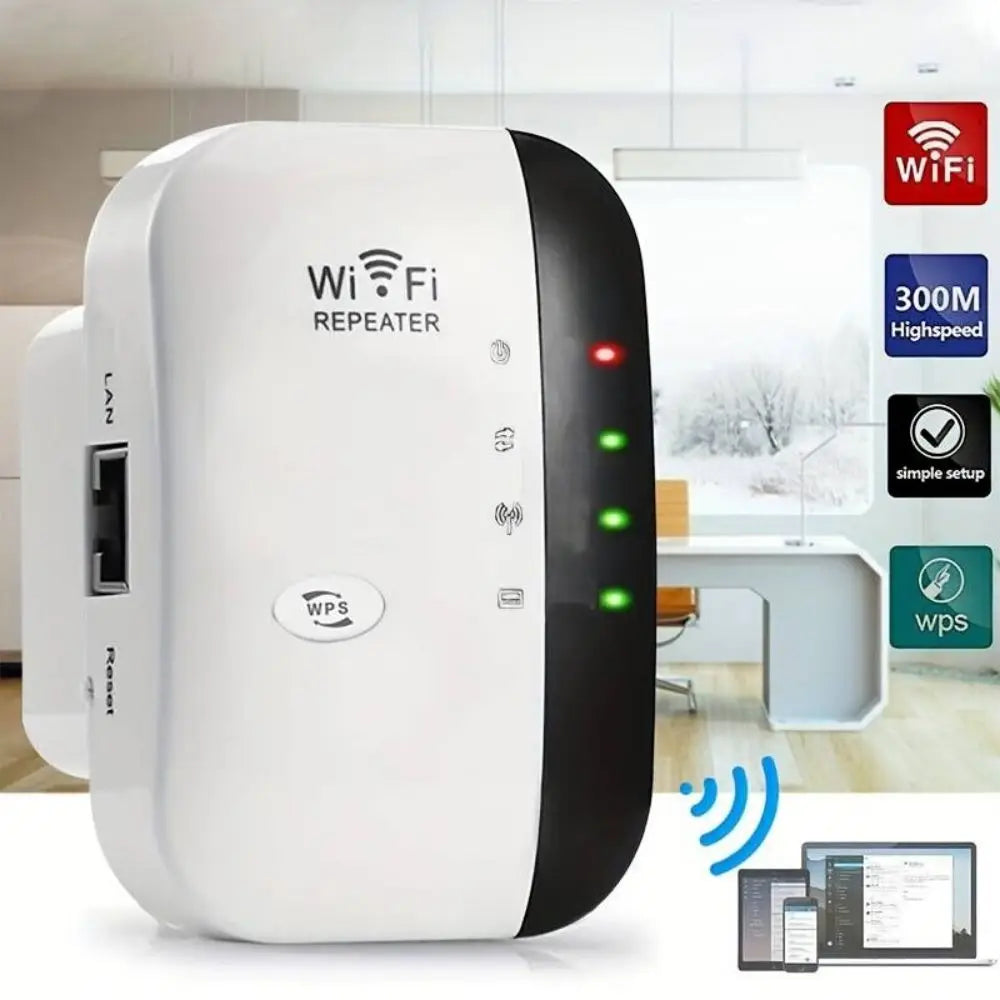 300Mbps Wireless WIFI Extender Repeater 2.4G Home Router Wifi Range Signal Amplifier Network UK Plug