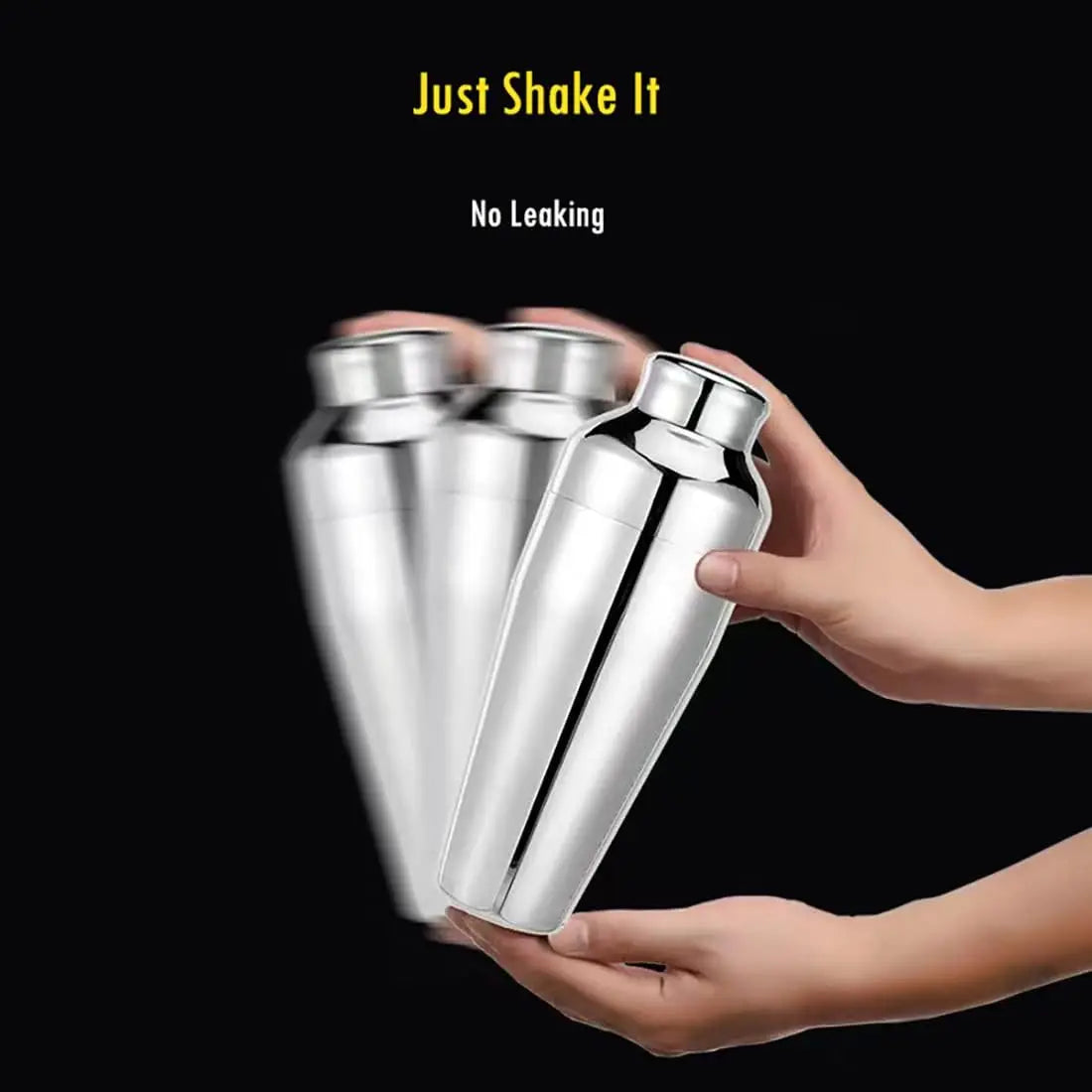 Wholesale Stainless Steel Cocktail Shaker Set Customized Colors-Rose Gold Silver & Golden Barware Accessory Custom Logo Prints