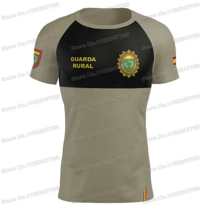 2023 Country Guard T Shirt Spain Civil Guard Outdoor Tech Shirts Men MTB Clothing Training Top Fitness Jersey Running Sportswear