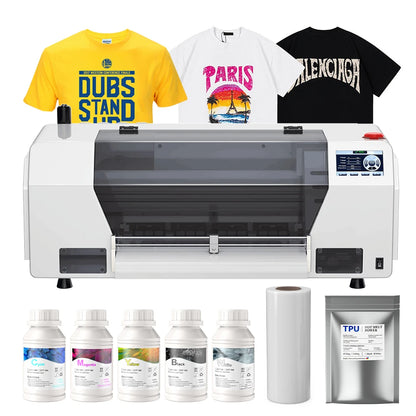 European Warehouse Stock A3 XP600 DTF Flatbed Printer Ready to Print T Shirts Bags Hats Fast Start Your Printing Service Today