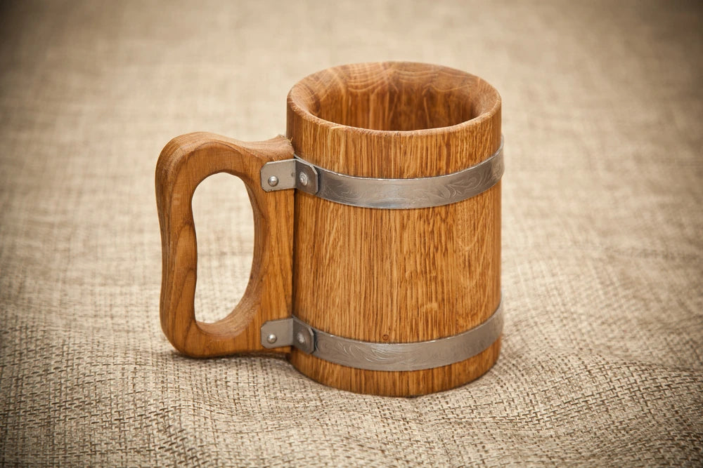 Classic Handmade Wooden Beer Tea Mug-Eco-Friendly Customizable Design Logo Custom Size Presents-CRAFT ZONE EXPORT Best Quality