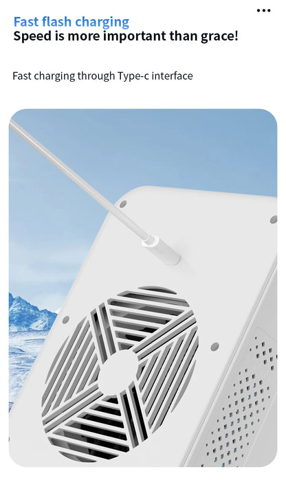 Portable Mini Air Conditioner for Dormitory | Fast Cooling Ultrasonic Nano Mist LCD Display Rechargeable Portable Outdoor Cooler