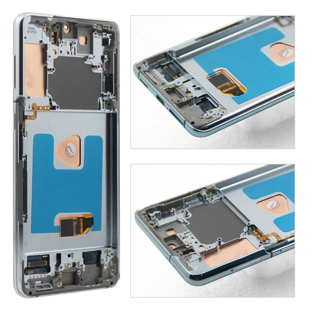 For AMOLED For Samsung S21 Plus LCD Display Touch Screen  Digitizer Assembly For S21+ G996B SM-G996B/DS LCD With Frame
