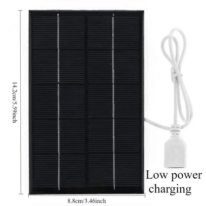 5-35W Solar Panel With USB Waterproof Outdoor Hiking And Camping Portable Battery Mobile Phone Charging Bank Charging Panel 6.8V