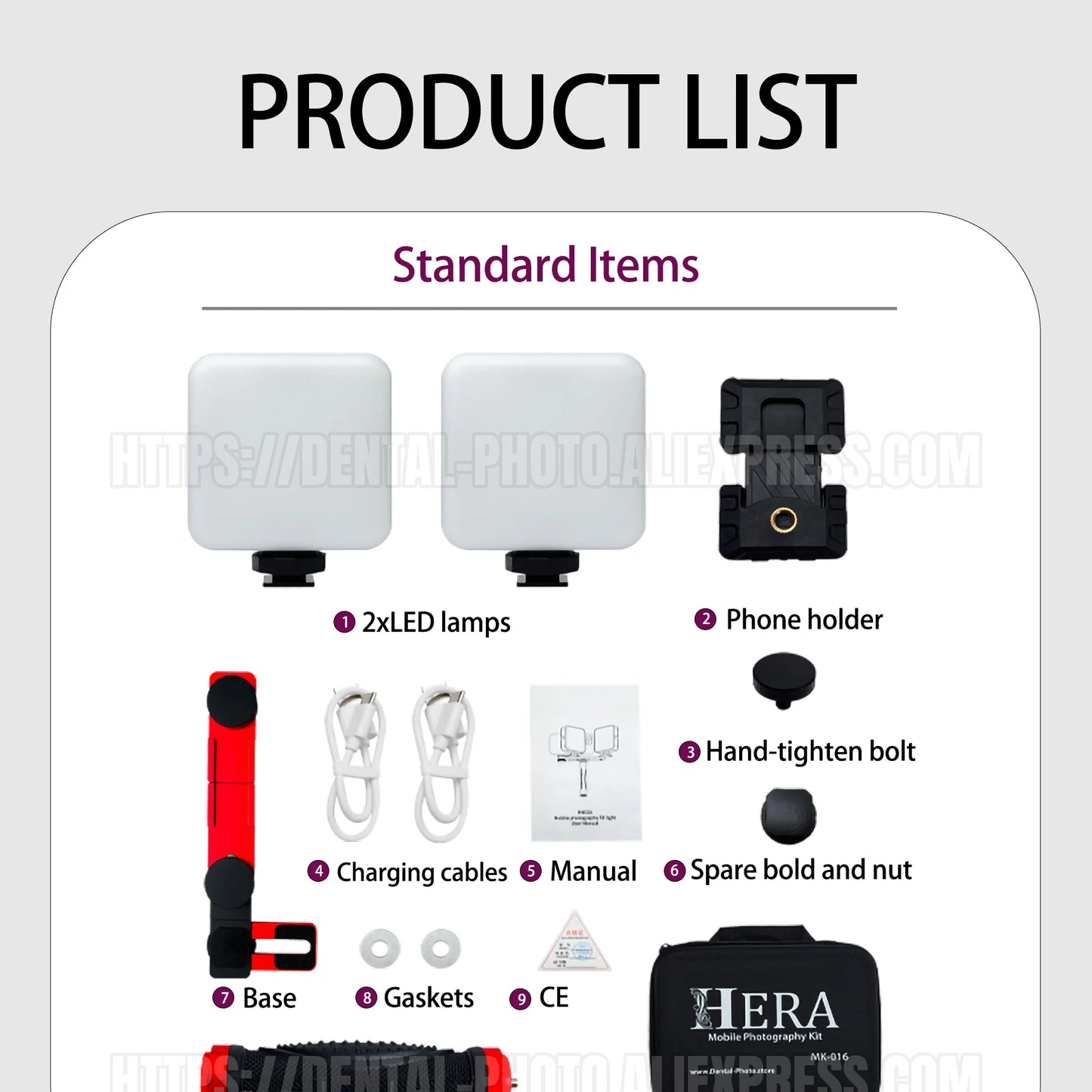 Mobile Photography LED Light Phone Photo Video Flashlight Lighting for Macro, Nail, Manicure Makeup Photography