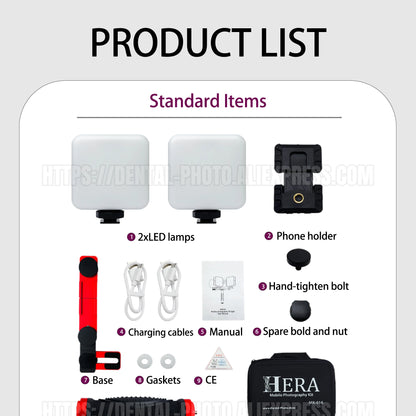 Mobile Photography LED Light Phone Photo Video Flashlight Lighting for Macro, Nail, Manicure Makeup Photography