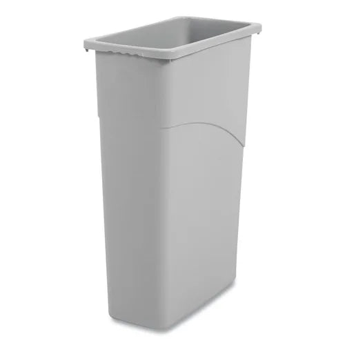 Boardwalk 23 Gallon HDPE Slim Waste Container Large Gray PP Material for Office Kitchen Outdoor Public Space Restaurant Use
