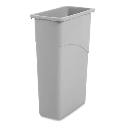 Boardwalk 23 Gallon HDPE Slim Waste Container Large Gray PP Material for Office Kitchen Outdoor Public Space Restaurant Use