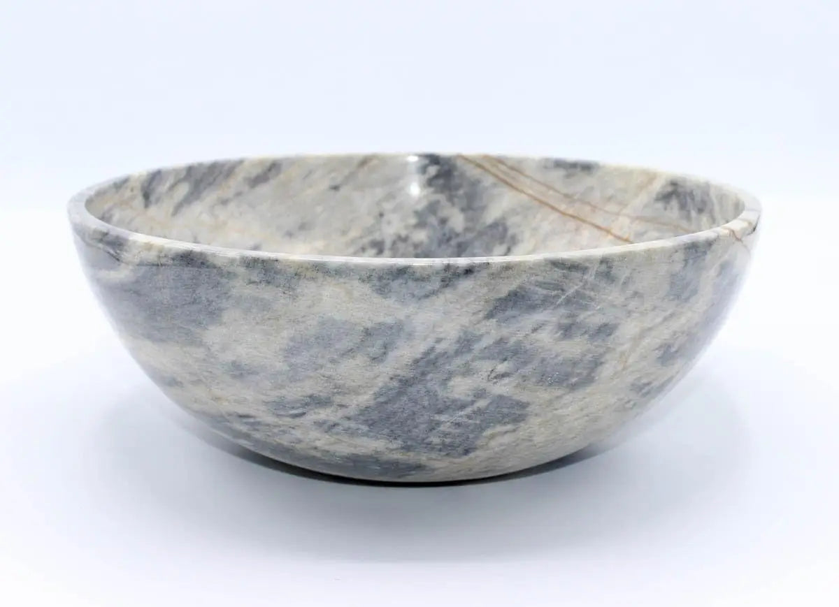 High Quality Blackish Marble Bowl Modern Luxury Home Table Christmas Decor Stylish New Decorative Piece Polished Technique
