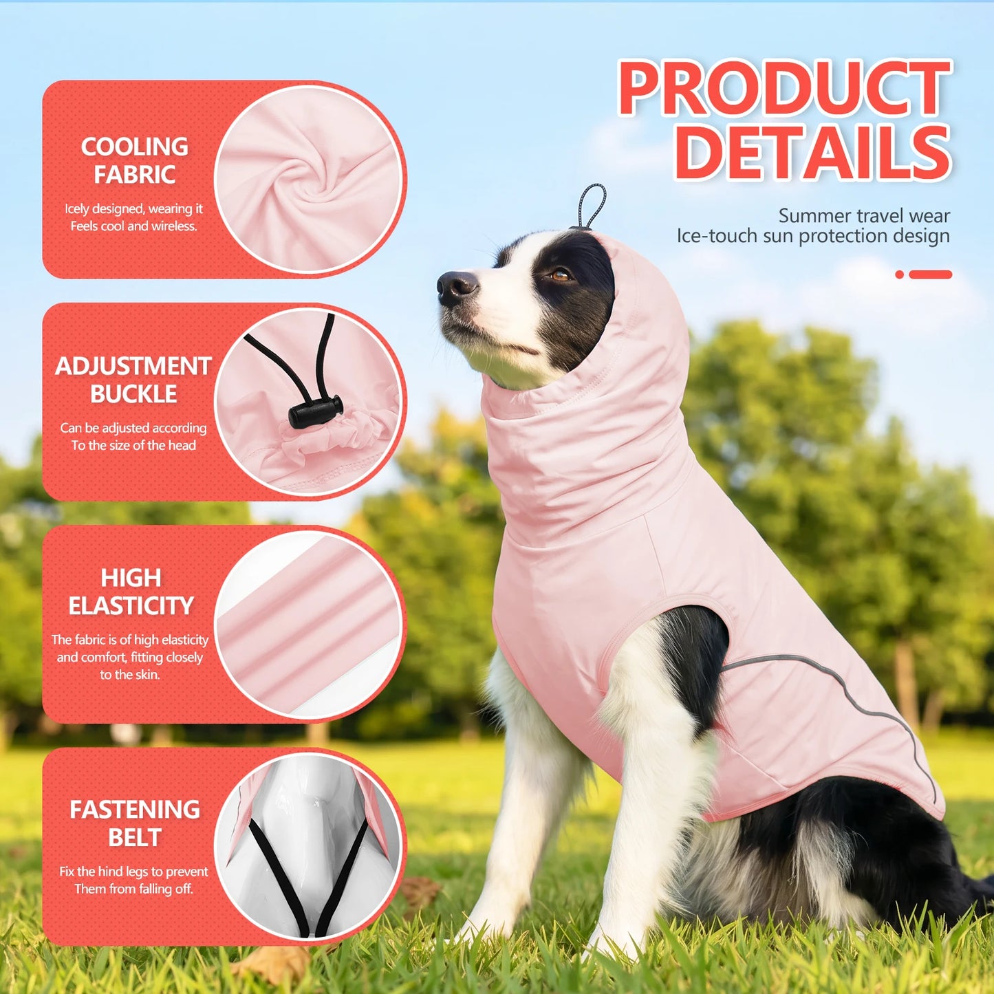 Dog Shirt,Cooling Vest Lightweight Breathable,Dog T-Shirts All-Season UV Protection Pet Clothes Quick Dry Soft Stretchy Shirt