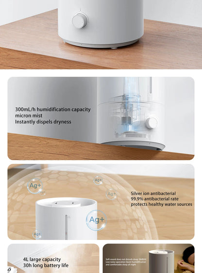 Original Mijia Humidifier 4L Mist Maker Broadcast Aromatherapy Essential Oil Diffuser Scent Home Air Humidifiers