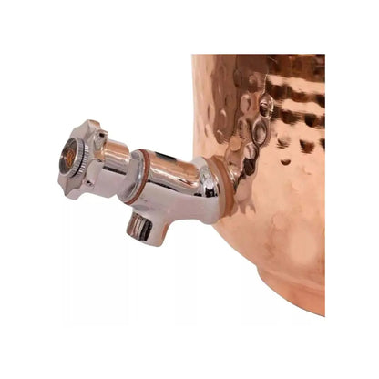 Modern Hammered Metal Copper Water Wine Beer Dispenser 4L-12L Capacity Cylindrical Customizable Color/Logo Parties Bars