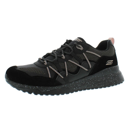 Skechers Bobs Squad 3 Zigzag Swagger Women's Sporty Court Sneakers Black with Soft Mesh Lining and PU Insole | 100% Authentic